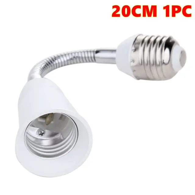 10 x E27 LED Light Bulb Lamp Holder Flexible Extension Adapter Socket Extend E27 to E27 Adapter