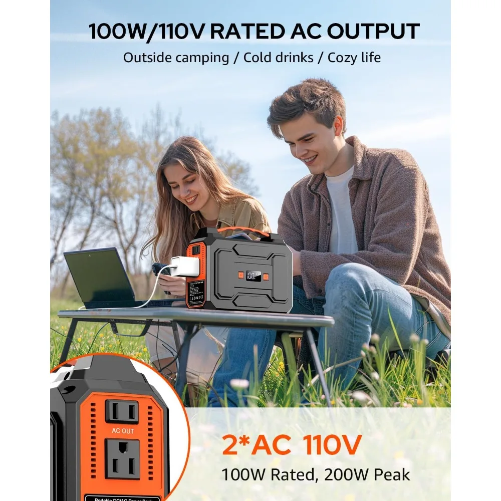 Solar Generator, Portable Solar Power Station, Equipped with 40W Solar Panels 3