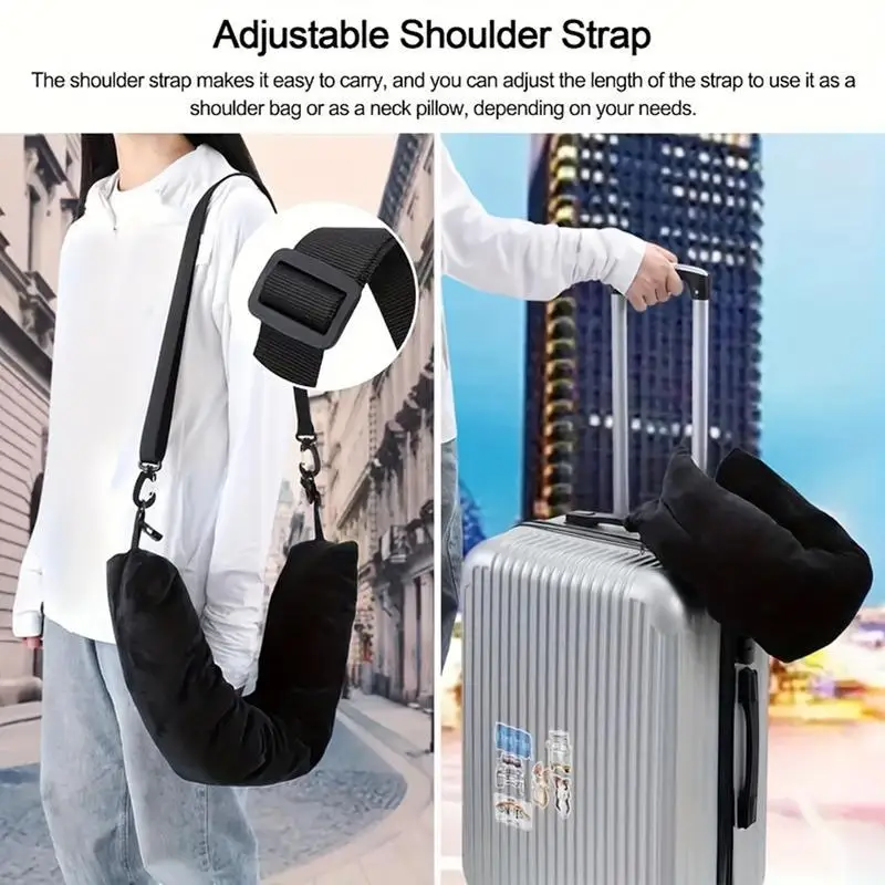 Travel Pillow Stuffable With Clothes Travel Neck Pillow Stuffed With Clothes Storage Soft Transformable Carry-On Solution 3