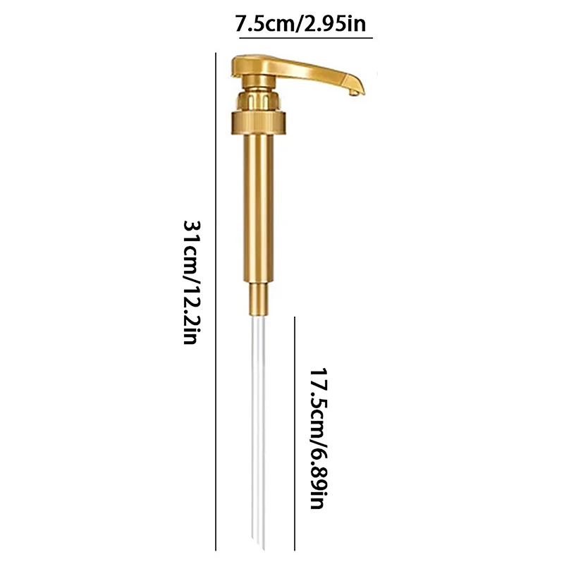 1pc Kitchen Jam Pump Head Press Type Detachable Jam Bottle Pump Lengthened Lightweight Syrup Head Syrup Sauce Nozzle