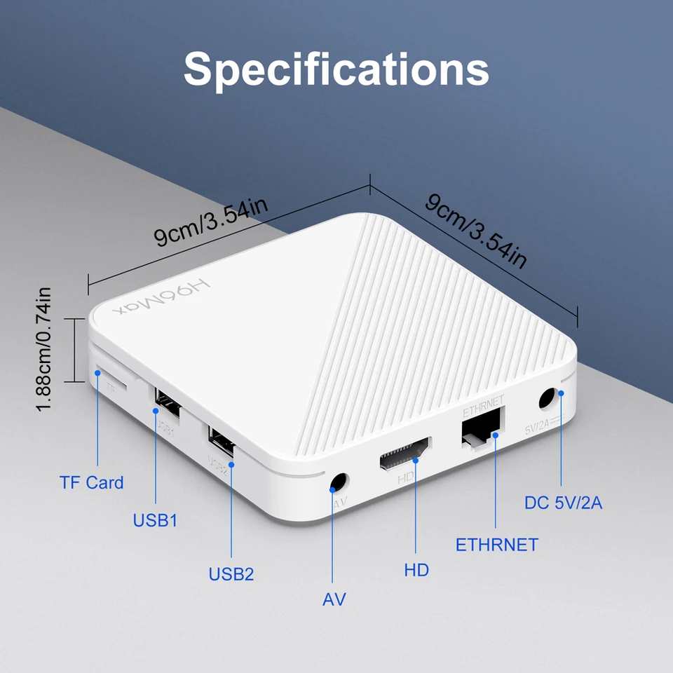 H96Max 4K Smart Android TV Box with Bluetooth