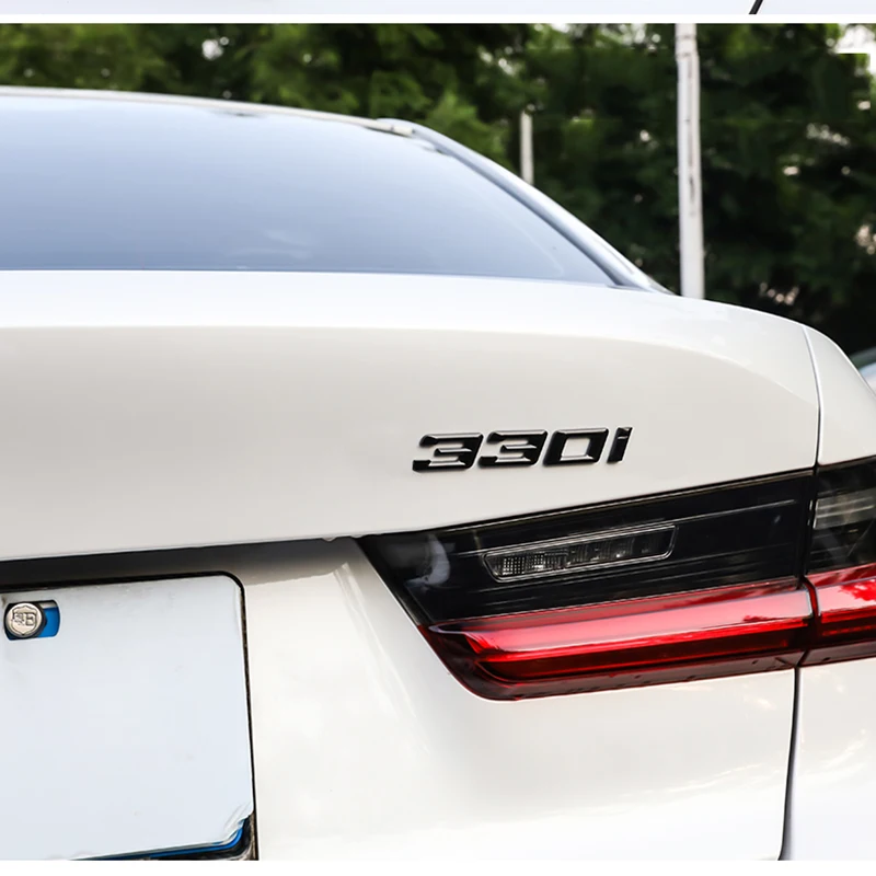 Car Trunk Sticker 3D ABS Trunk Letters Logo Badge Emblem Decal For BMW 3 Series 320i 325i 328i 330i 335i E46 E90 E91 F30 F31 F34 G20