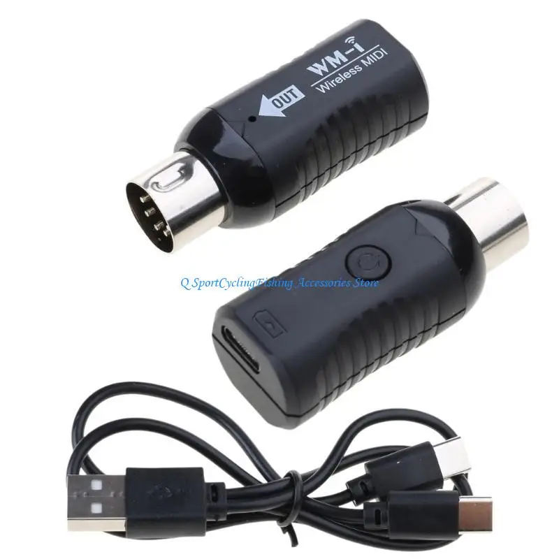 5 PIN Low Latency Wireless MIDI Adaptor MIDI Guitar System Receiver Transmitter