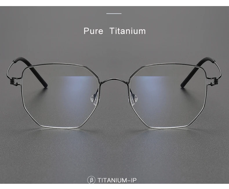 Angepasst Titan Myopie Optische Brillen Männer Ultraleicht Platz Schraubenlose Lesebrille Frauen Marke Brillen – Detail 6