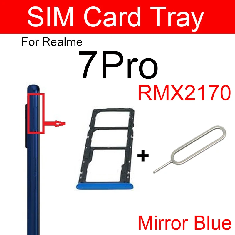 SIM Card Tray For OPPO Realme 7 5G 7i 7Pro 5G Sim Card Slot Tray Holder Adapter Replacement Parts