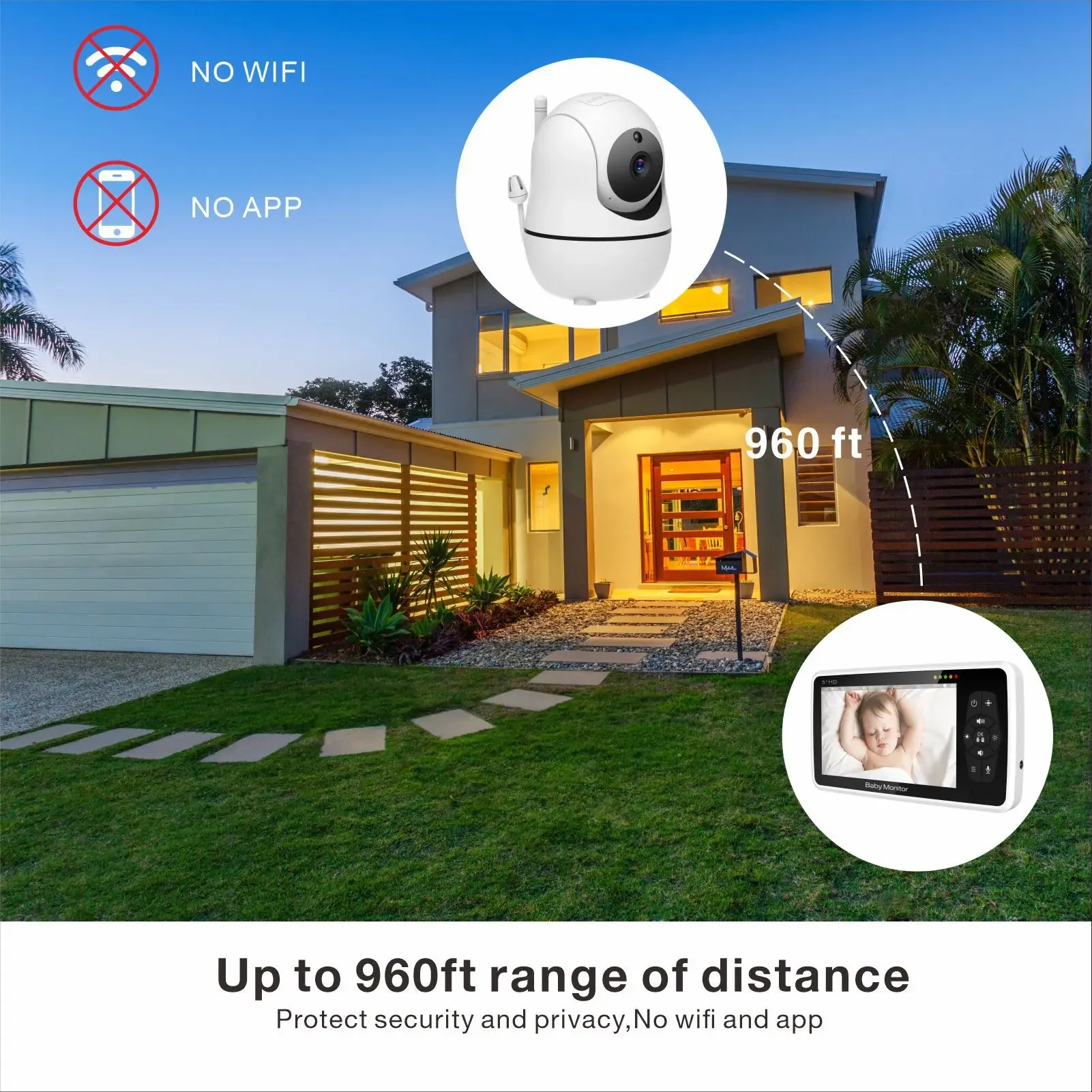 Baby Monitor 5 Inch HD Rotating Baby Monitor Wireless 4X Zoom Mother Kid Camera Night Vision Intercom Lullaby Safety SM50 wireless baby monitor video baby monitor