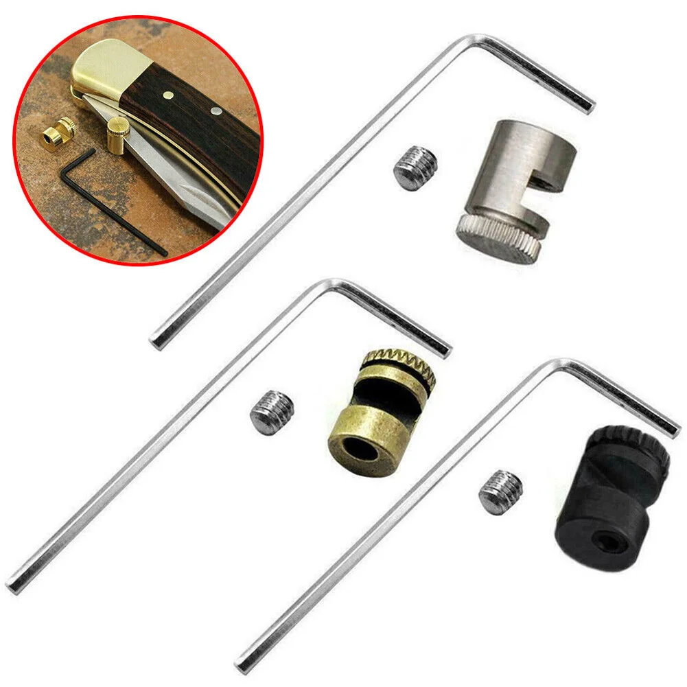 3 Teile/satz 110 Daumen Stud Push Cutter Taste 416 Stahl Material 110 Schraube Drücker Schraube Mit Inbusschlüssel Werkzeug Kupfer Schwarz weiß