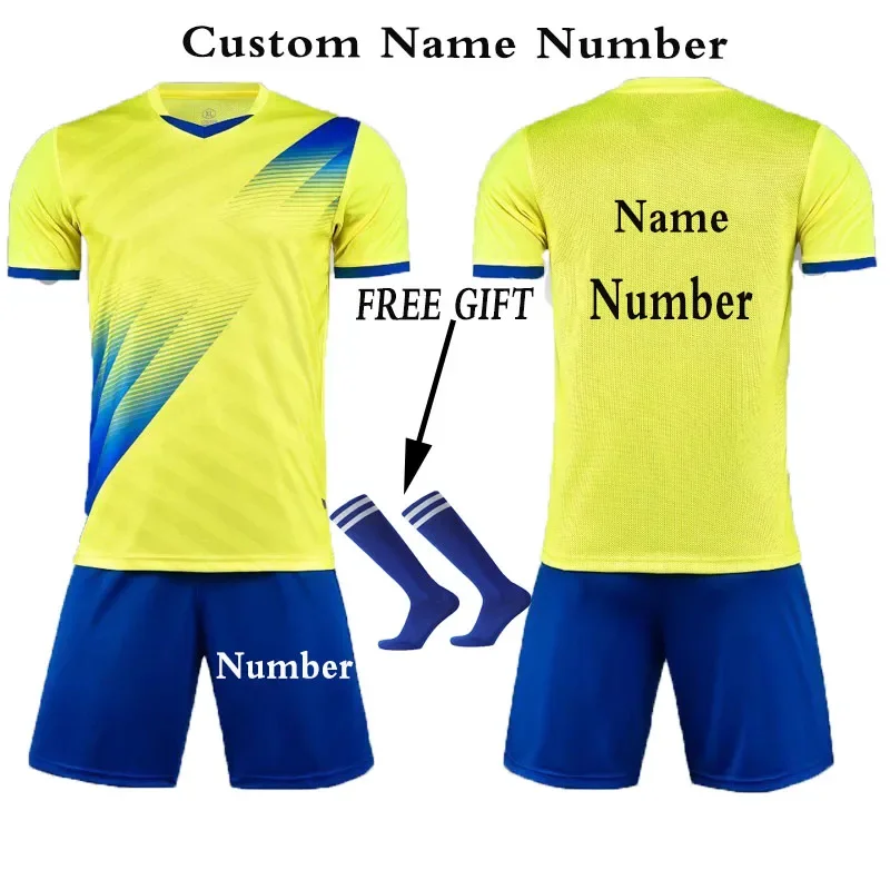 Camiseta de fútbol para niños personalizada, conjunto de camiseta de fútbol para niño, uniforme de fútbol de poliéster, uniforme de fútbol transpirable para niños