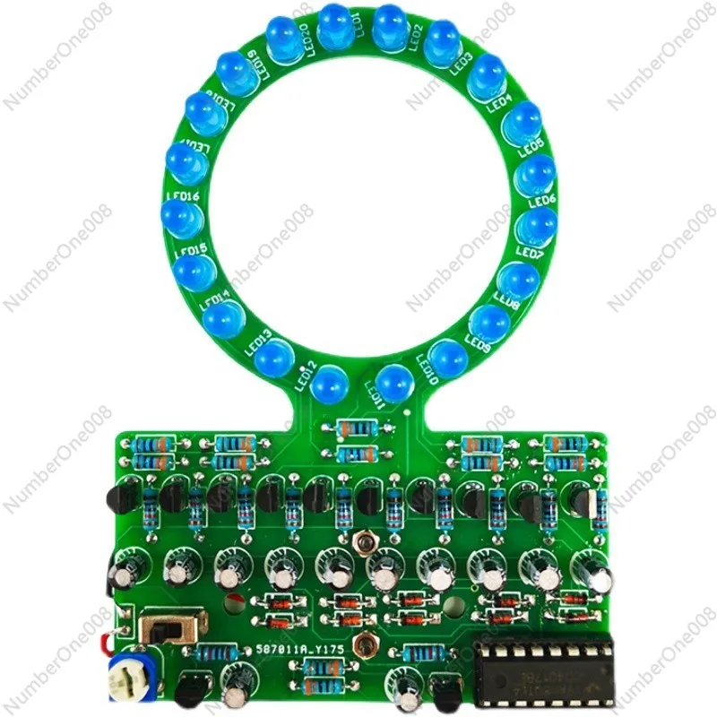 CD4017 링 점진적 변화 LED 플로우 라이트 DIY 전자 키트 재미있는 용접 생산 예비 부품 TJ-56-522