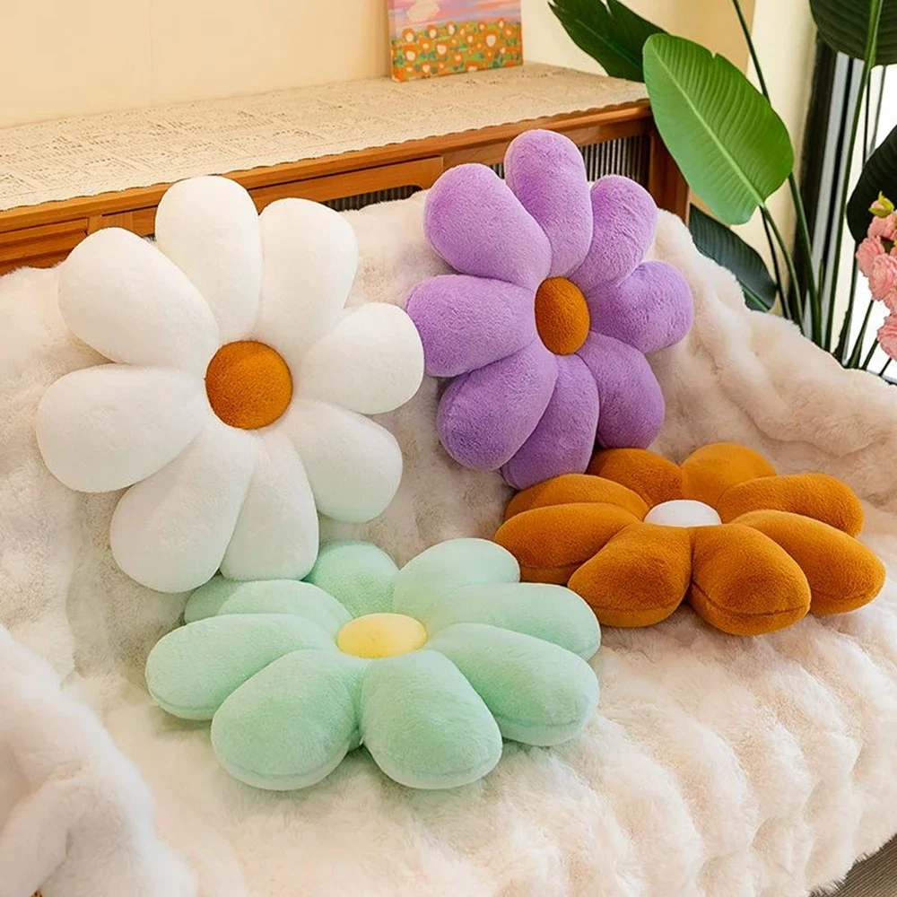 50cm Six Color Fashion Petal Pillow Pillow Headboard Pillow Living Room Sofa Cushion Window Decoration Sun Flower Light Luxury 2