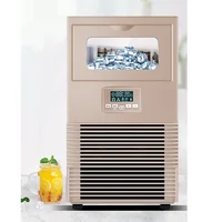 24H Ice Out: 40KG Ice Maker Commercial Milk Tea Shop, Small and Large Bar, Automatic Cube Ice Making Machine HZB-40F/A 2