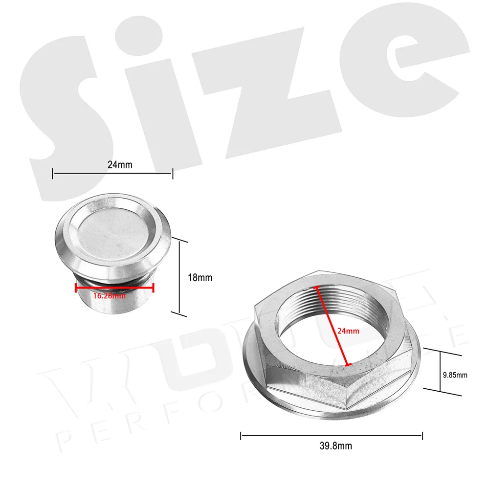 Steering Stem Top Yoke Nut For Kawasaki ninja 250 400 Z250 Z400