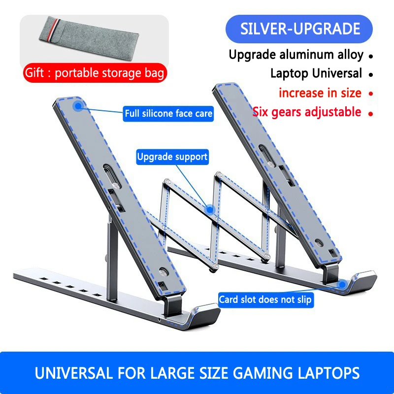 2022 NEW LS501 Aluminum Alloy Laptop Stand Notebook Computer Accessories Stand for Laptops Compatible with 10-15.6 Inch Notebook best laptop cooling stand Laptop Accessories