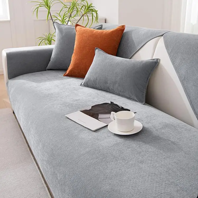 Simple Solid Color Sofa Cover Waterproof Comfortable Couch Backrest Mat Household Pet Urine Barrier Furniture Protective Sleeve 5