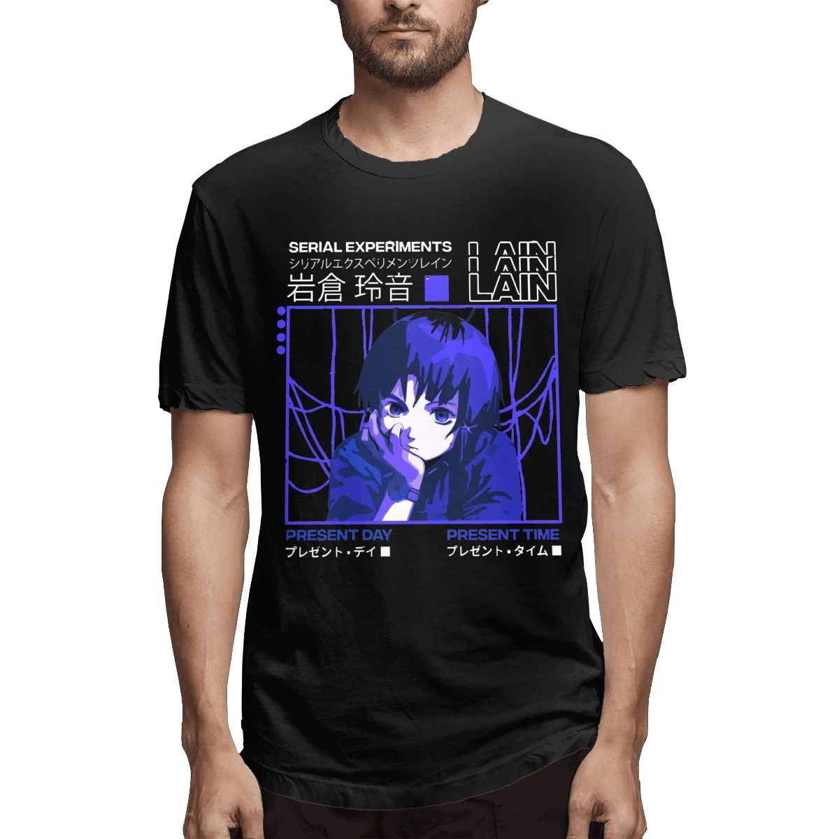Serial Experiments Lain Darker T Shirts Anime Retro T Shirt Printed 100 Cotton Original T Shirts O Neck Basic Clothing 5xl 6xl Aliexpress