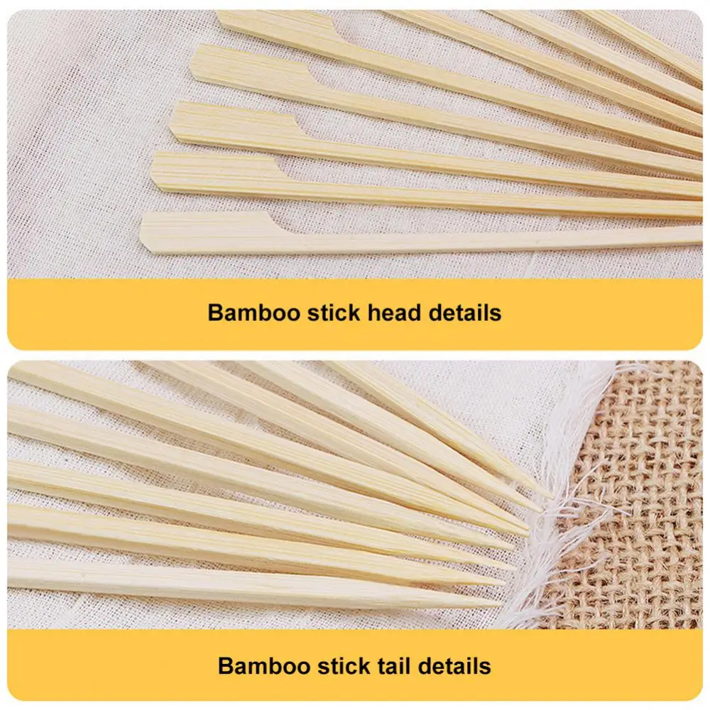 100PCS BBQ Bamboo Stick Mini Ice-sugar Gourd Bamboo Web Celebrity Small Strings Of Fruit To Sign The Kanto Cook Stick barbecue skewers barbecue tools