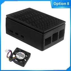Raspberry Pi 5 Cooling Case with Optional Fan and Heatsink (Option 8)