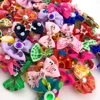 Set Cute Pet Bows Small Dogs Grooming Accessories Rubber Bands Puppy Cat Headwear Print Bow Handmade Hair Band For Dog Wholesale 6