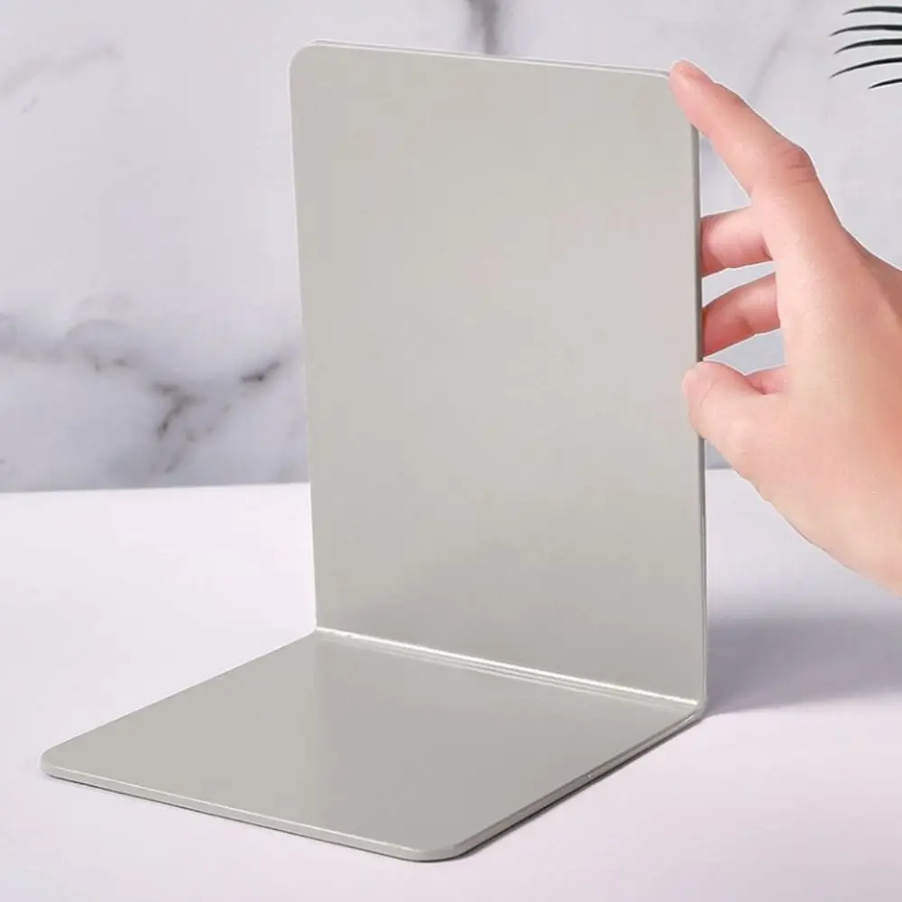 Modern L-Shaped Desk Organizer: Minimalist Durable Bookends and Display Rack