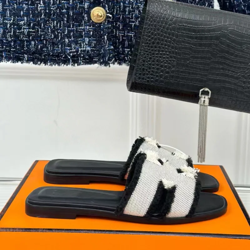 

Сандалии женские из натуральной кожи, повседневные модные шлепанцы, плоская подошва, с бантом, для душа, для улицы и помещения, черные, лето 2024