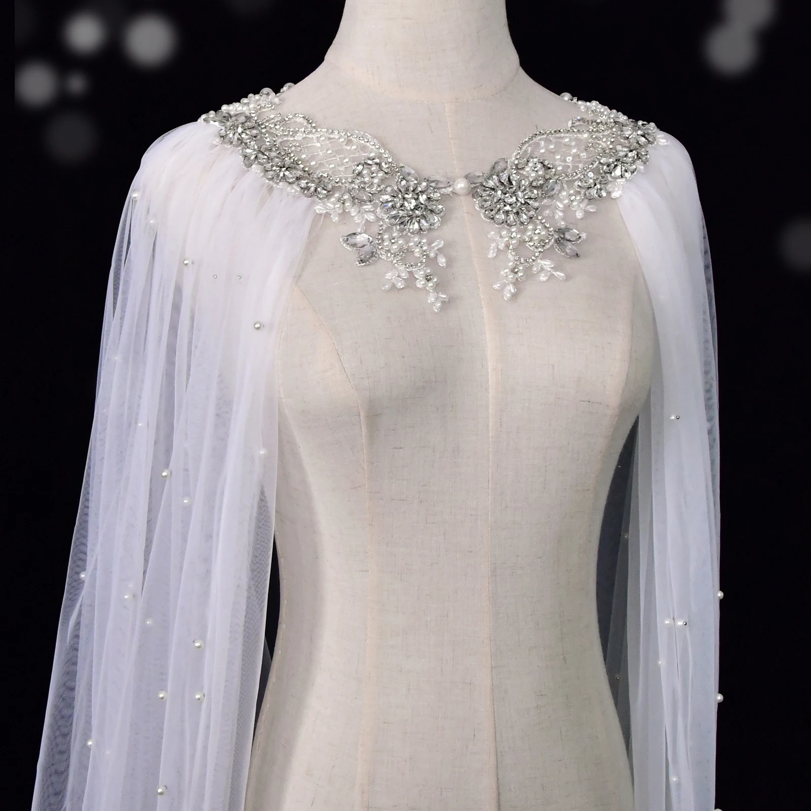 Bridal Cape Veil Pearl Beaded Wedding Veil Cathedral Bolero Jacket Womens  Plus Size Shawl Bride Accessories Wedding Coat VG56 - AliExpress Bridal Cape Veil Pearl Beaded Wedding Veil Cathedral Bolero Jacket Womens Plus  Size Shawl Bride Accessories Wedding Coat VG56 - AliExpress