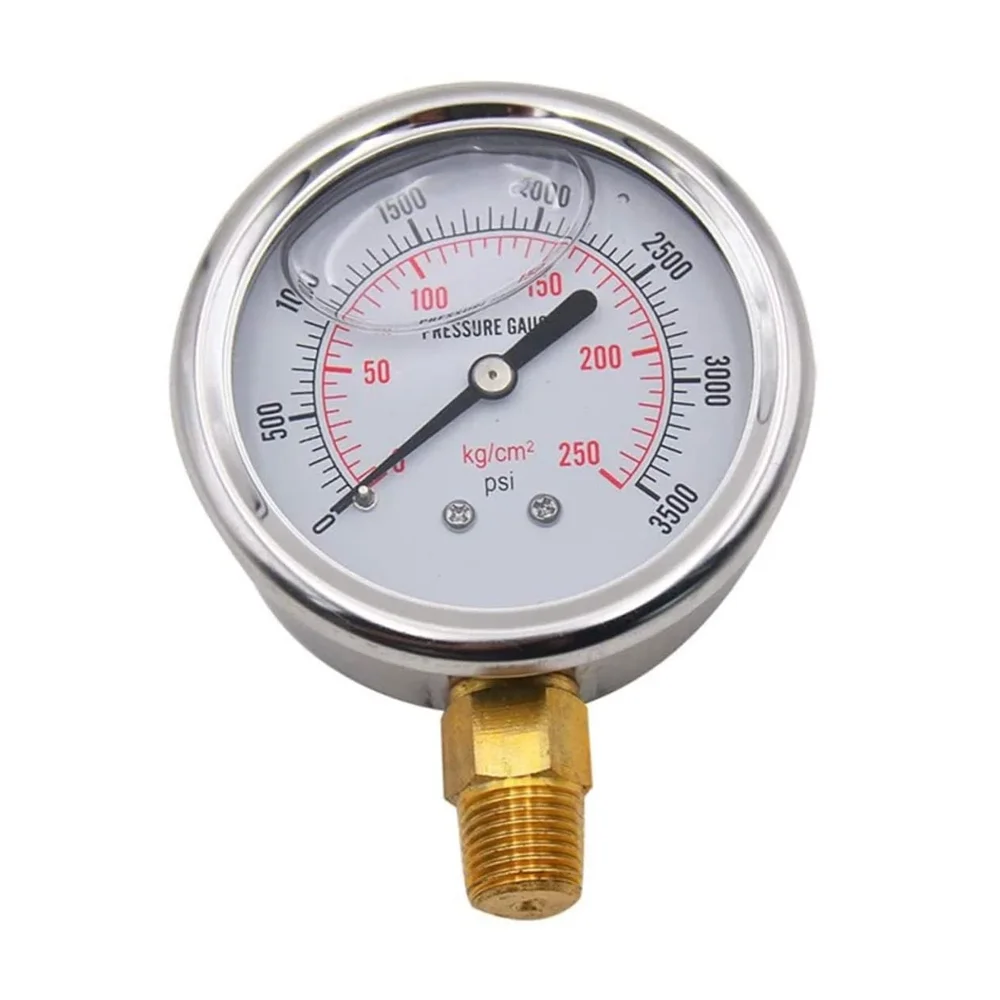3500 PSI 압력 게이지 다이얼 디지털 압력 진공 마노미터 3/4 NPT (워터 펌프, 공기, 가스, 물, 연료, 액체용)