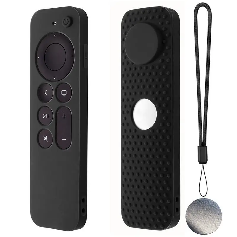 2022 Custodia Protettiva Anti-Smarrimento Per Apple Tvs 4K 2Nd 3Nd Gen Si-Ri Custodia Antiurto In Silicone Resistente Antiscivolo A Distanza
