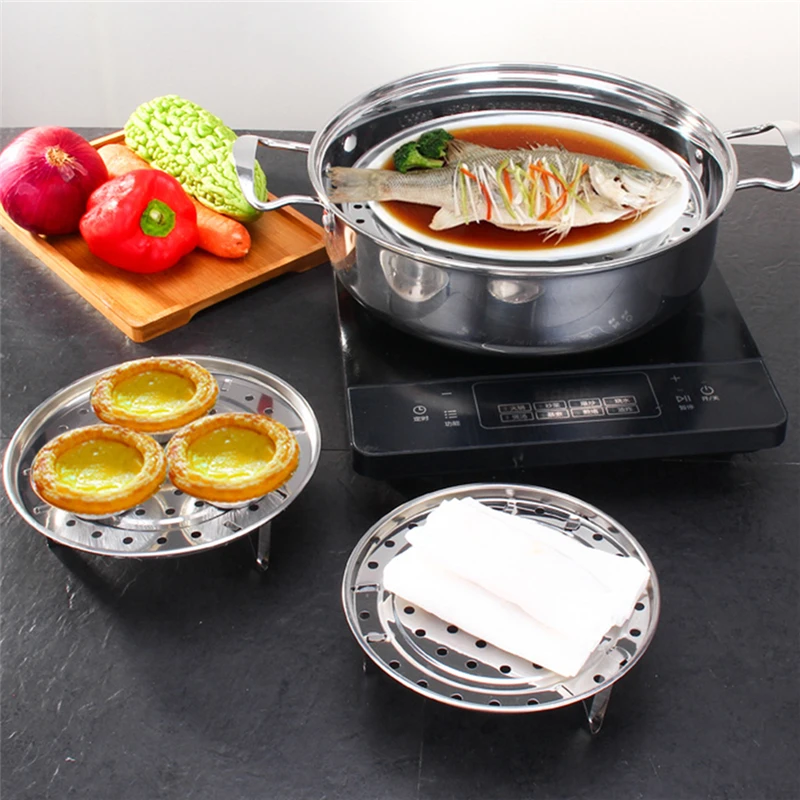 Support Vapeur Inox Multifonction - Pour Casseroles, Woks, œufs, Légumes - 4 Tailles - 3