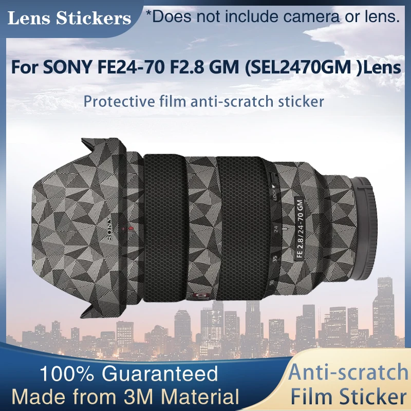 Sel2470Gm Adesivo Per Obiettivo Della Fotocamera Cappotto Avvolgere Pellicola Protettiva Body Decal Skin Per Sony Fe 24-70 F2.8Gm 24-70F2.8 Gm Fe 2470