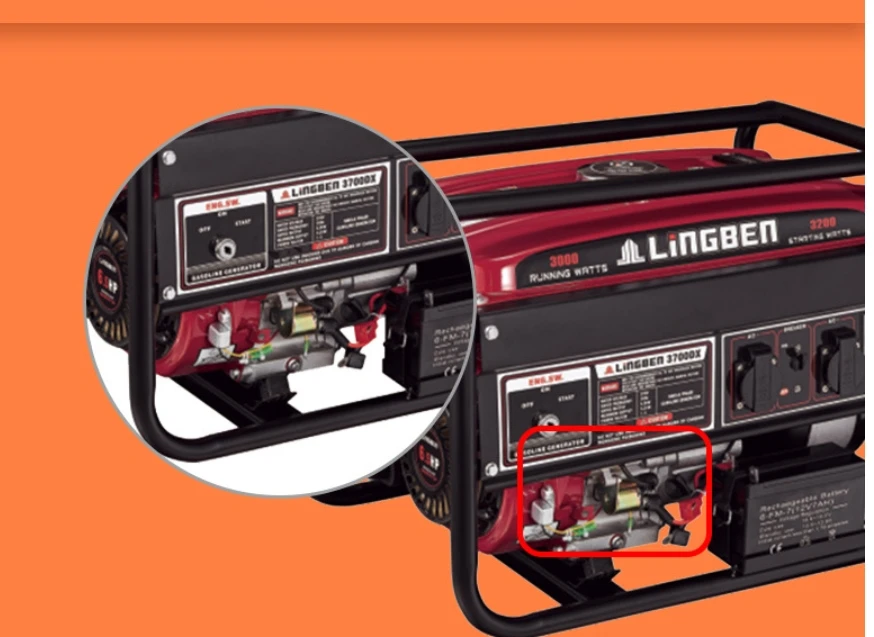 Portable Gasoline Generator Manual Start Single-phase 220V 3kw Domestic Small Generator