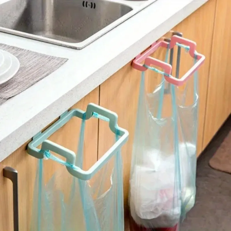 Hanging Trash Rubbish Bag Holder Garbage Rack Cupboard Cabinet Storage Rag Hanger Trash Can Bin Kitchen Accessories Gadget