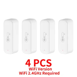 Smart Home WiFi Temperature and Humidity Sensor with App Control and Voice Assistant Integration (WiFi Version)