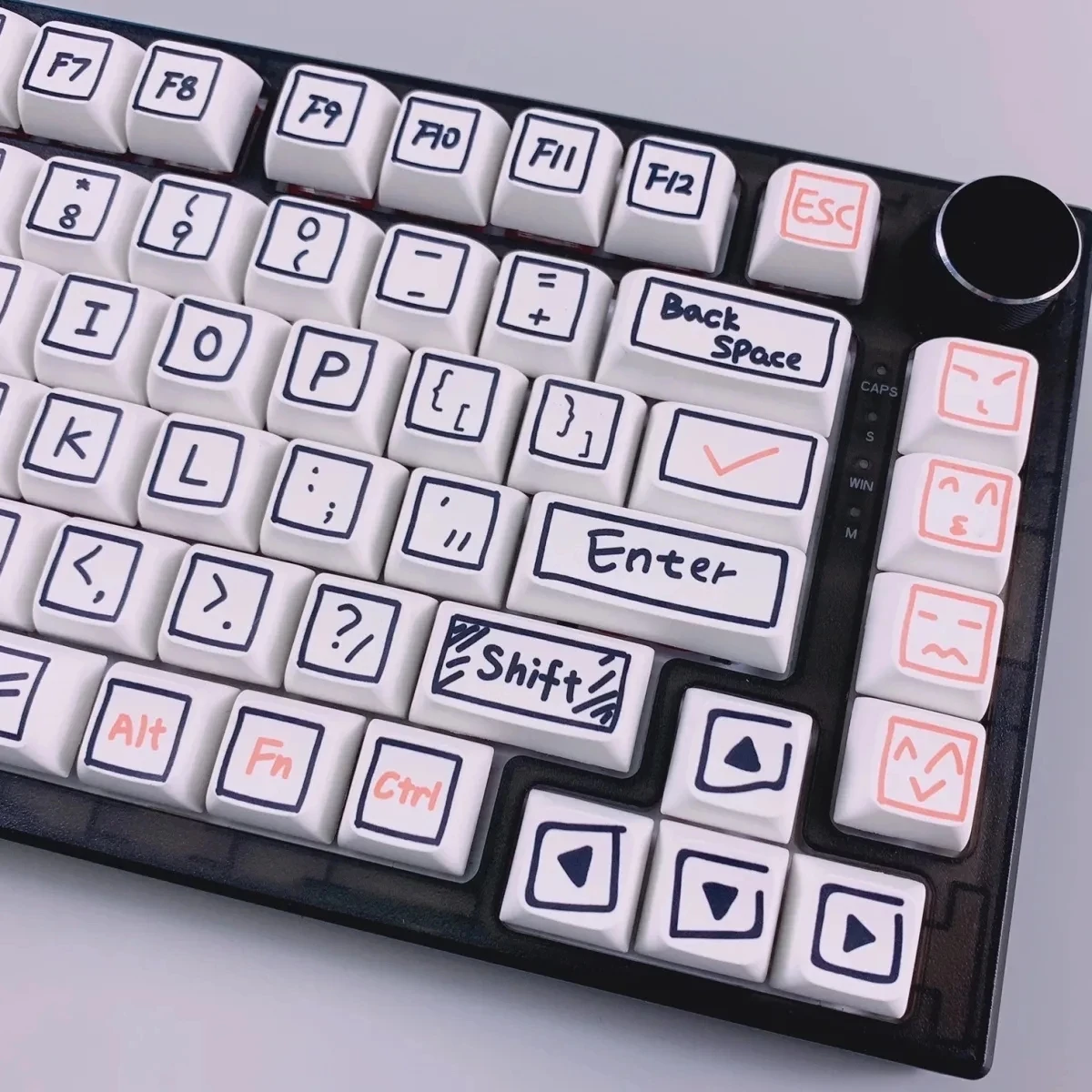 Pbt Keycaps para Teclado Mecânico Bonito Anime Key Caps Grupo Grafite Personalizado Perfil Xda Tester68 Rk61 126 Chaves