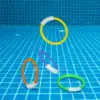 4 Pack Pool Diving Toys Water Swimming Pool Diving Rings Toys for Kids Colorful Easy to Find and Grab 6