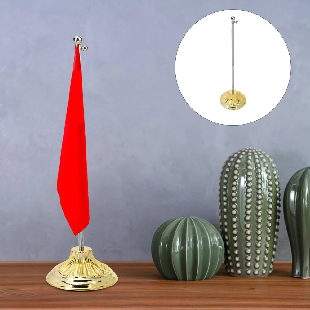 Description Picture 5 of itemFlag Stand Stainless Steel Office Desk Flag Holder Wear-Resistant National Flag Fixing Base Meeting Telescopic Flag Pole Decor