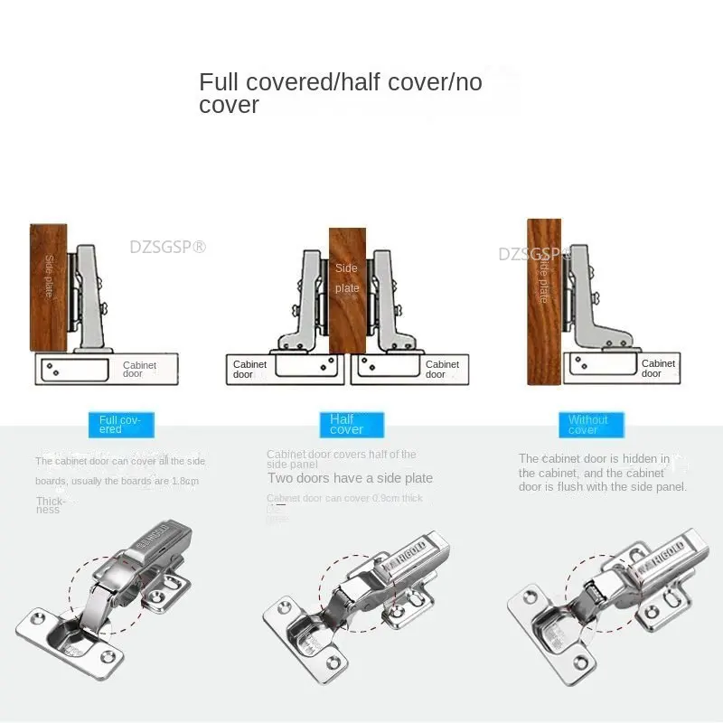 Damper er Soft Quiet Closing for All Kitchen Cupboard Furniture Hinges Stainless Steel Hydraulic Cabinet Door Hinge