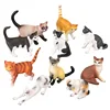 Simulation cat model set Play kitten model fake cat display animal black and white kitten toy 3