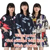 Waterproof Work Clothes Printing Graffiti Pattern Short Sleeve Non-stick Hair Anti Static Hair Salon Uniform Barber Shop Smocks 1