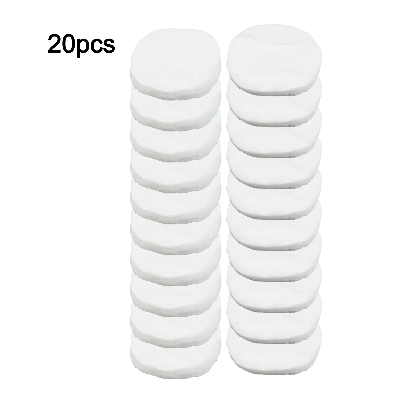 20Pcs Round Ceramic Wool Wick-Tabletop Fire Bed Ceramic Fiber Insulation Cotton-Wick 6x1cm Flexible Replacement Fireplace Sponge
