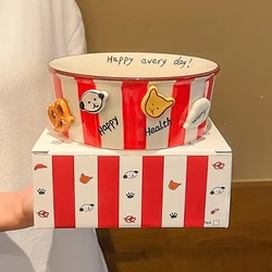 Ceramic Snack and Serving Bowls for a Variety of Appetizers and Treats (Snack bowl red)