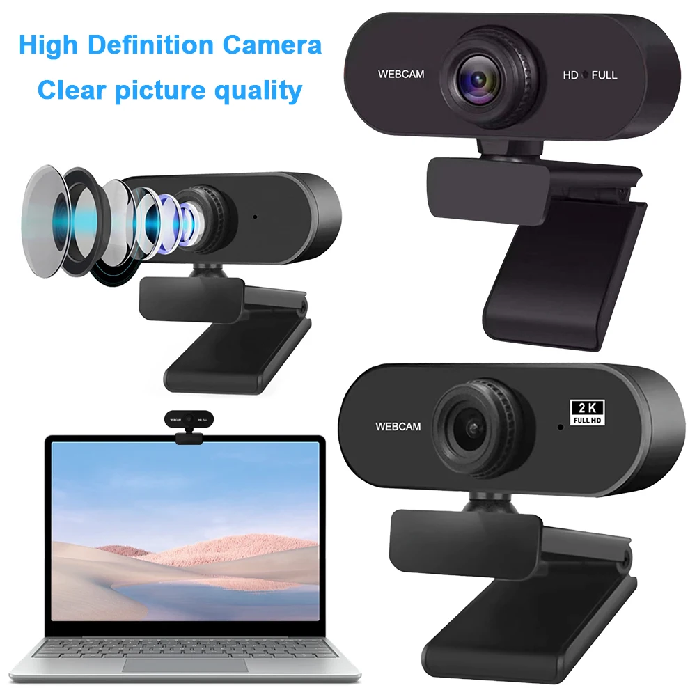 USB HD 1080P/2K Web Camera Plug and Play Microphone Computer Web Camera Autofocus Business Webcam Mac PC Laptop Desktop Pc Webcam Pc Web Camera Computer Camera