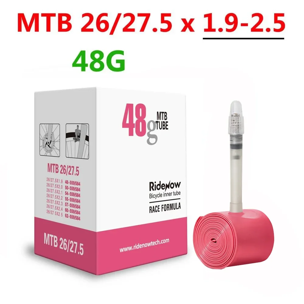 Telecamera ultraleggera RideNow TPU MTB 29 Camera d'aria bici 29x1.9 1.95 2.0 2.1 2.2 2.3 2.4 2.5 pollici Pneumatico per bicicletta da montagna 26 27.5 29er - immagine 6