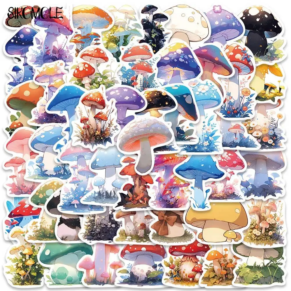 

10/30/50PCS Colorful Anime Style Cartoon Mushroom Graffiti Stickers Kawaii DIY Travel Luggage Guitar Fridge Laptop Sticker Decal