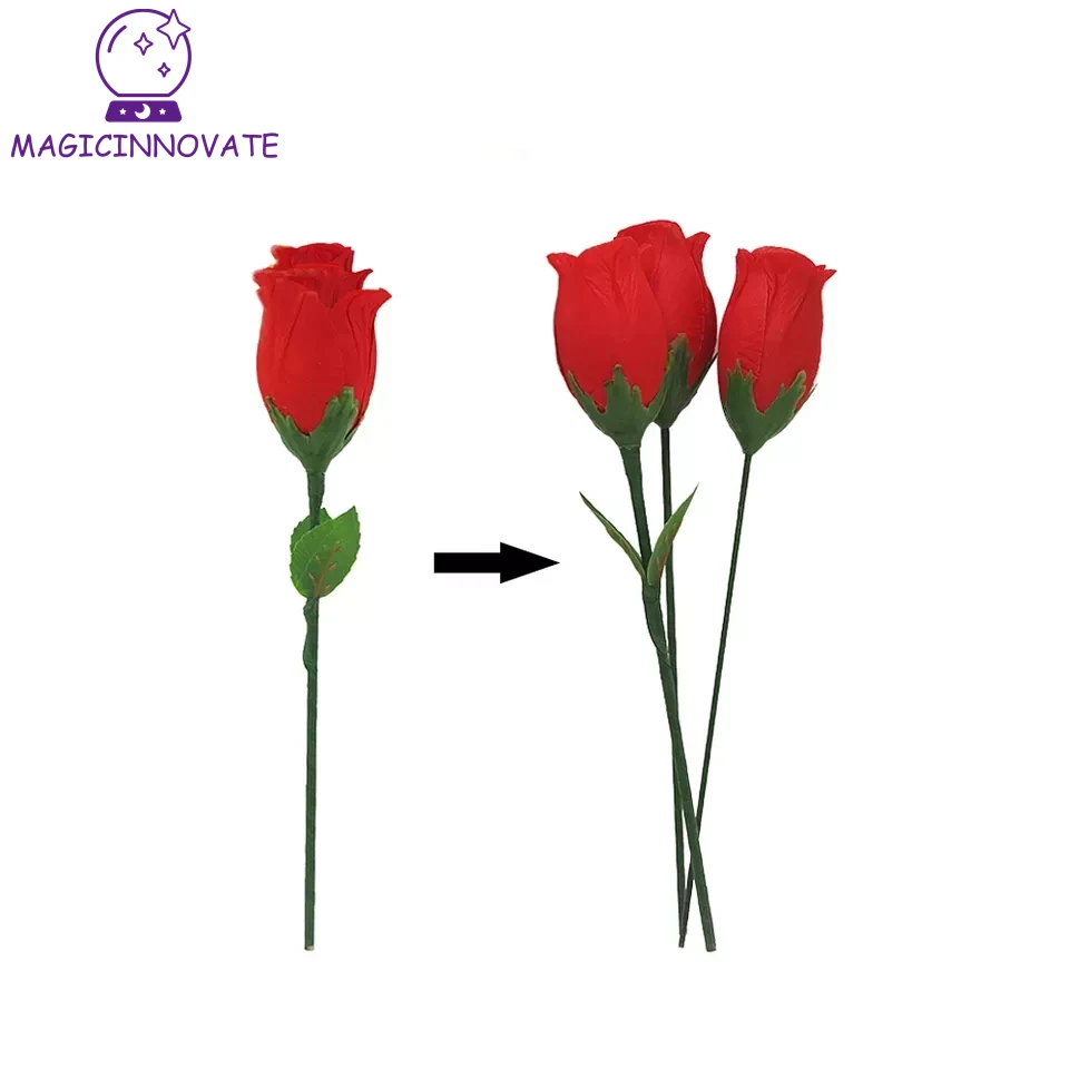 

Stage Magic - One Rose Split Into Three Romantic Visual Illusions Surprising Tricks A Must-haveToy for Gentlemen
