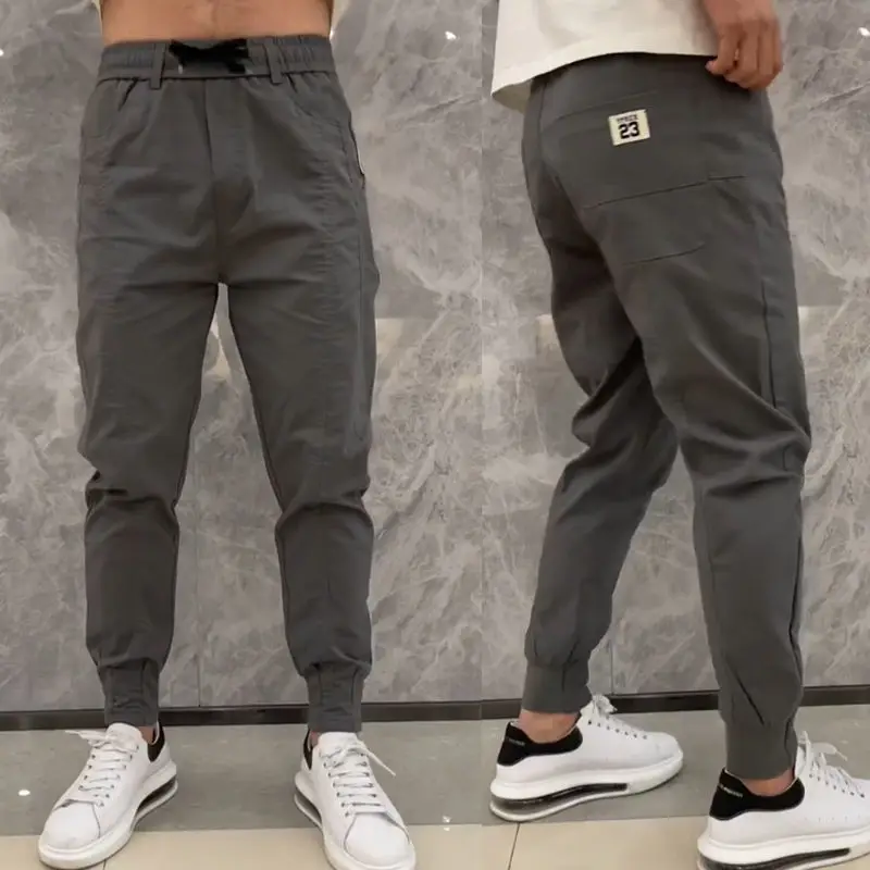 Casual Pants Men Skinny Streetwear Solid Color Pants Men Fashion Clothing 2024 Slim Fit Trousers Joggers Sweatpants Men