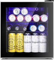 Star Mini Fridge Cooler 70 Can Beverage Refrigerator Glass Door for Beer Soda Wine Small Drink Dispenser Clear Front D 2