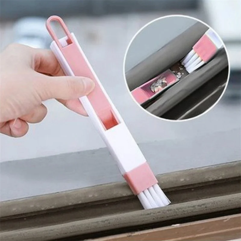 2 In 1 Window Gap Slot Cleaner Brush Keyboard Cleaning Brush Slot Toilet Corner Cleaner Useful Household Dustpan Cleaning Tool