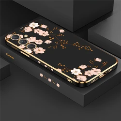 Floral Soft Silicone Phone Cover with Artistic Pattern for Samsung A73 5G (Black-287)