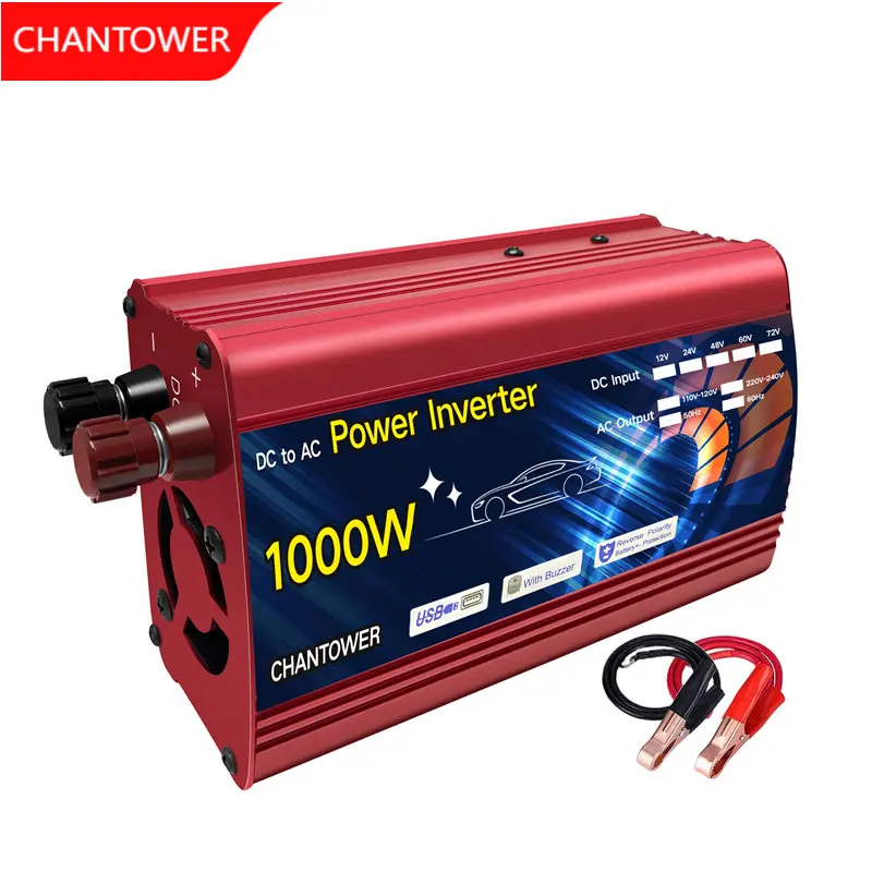 

Inverter 12v 220v Solar Inverter 1000W 1500W 2000W 4000W Portable Voltage Transformer Auto Charger Converter Car Power Inverter