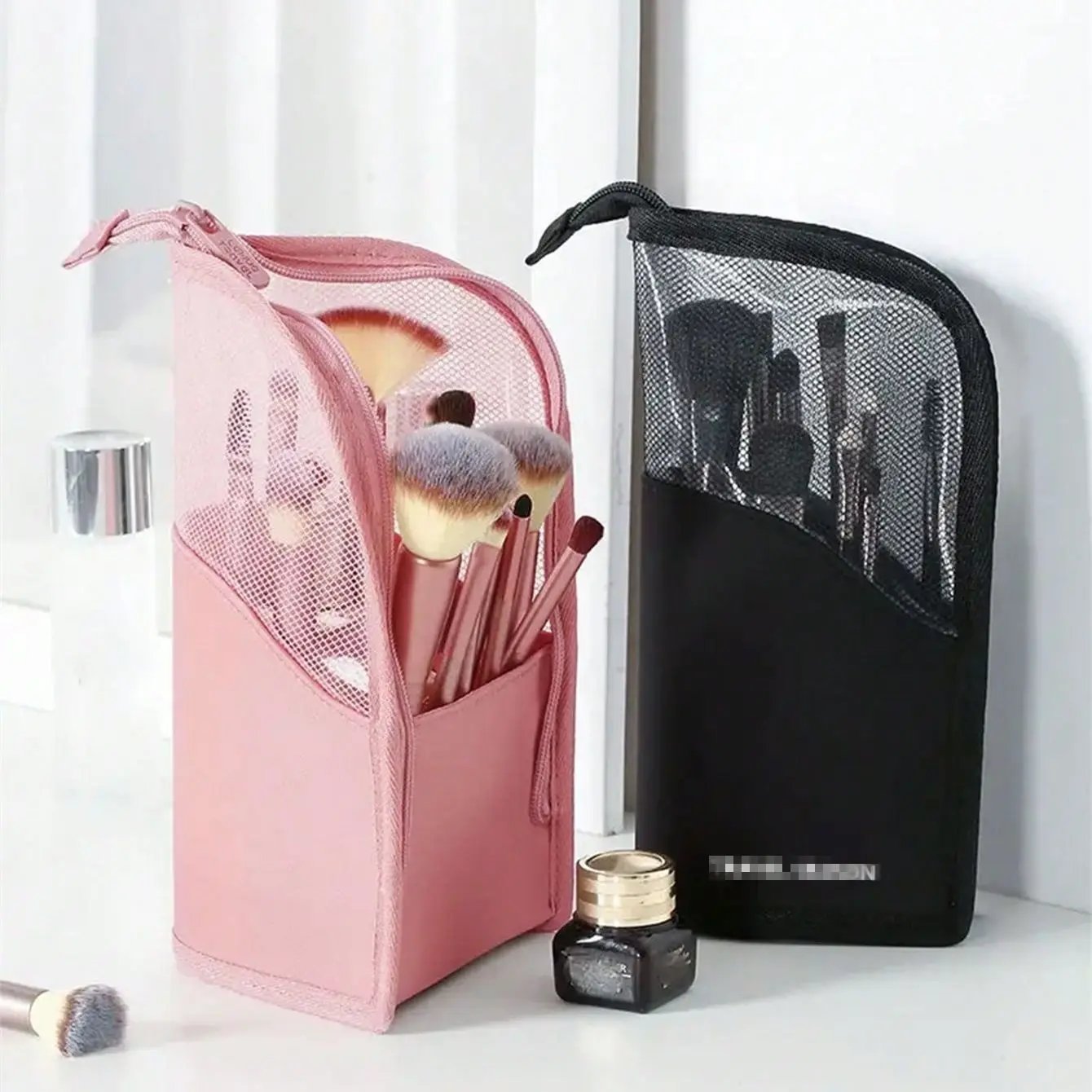 Portable Brow pencil Lipstick storage bag New makeup tool storage bag for women holding makeup brush bag 5
